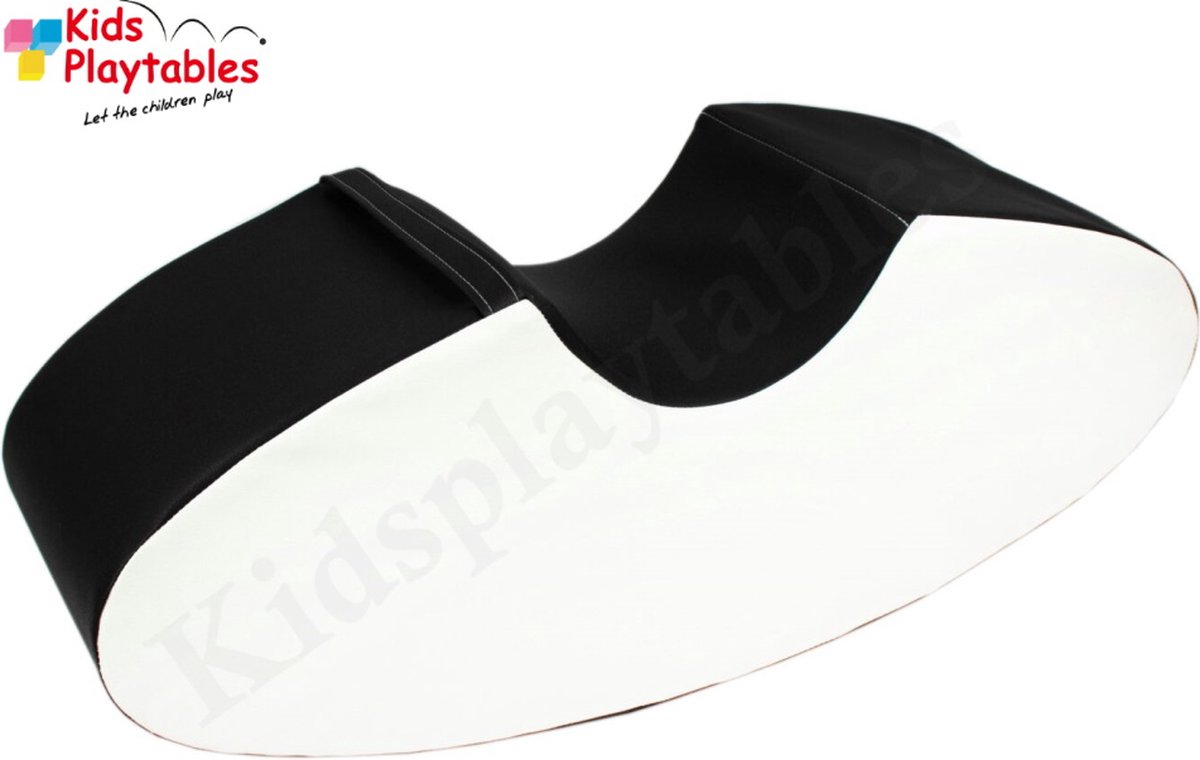 Soft Play Foam Schommelwip zwart-wit | rocker | wipwap | foamblokken | bouwblokken | Soft play speelgoed | schuimblokken